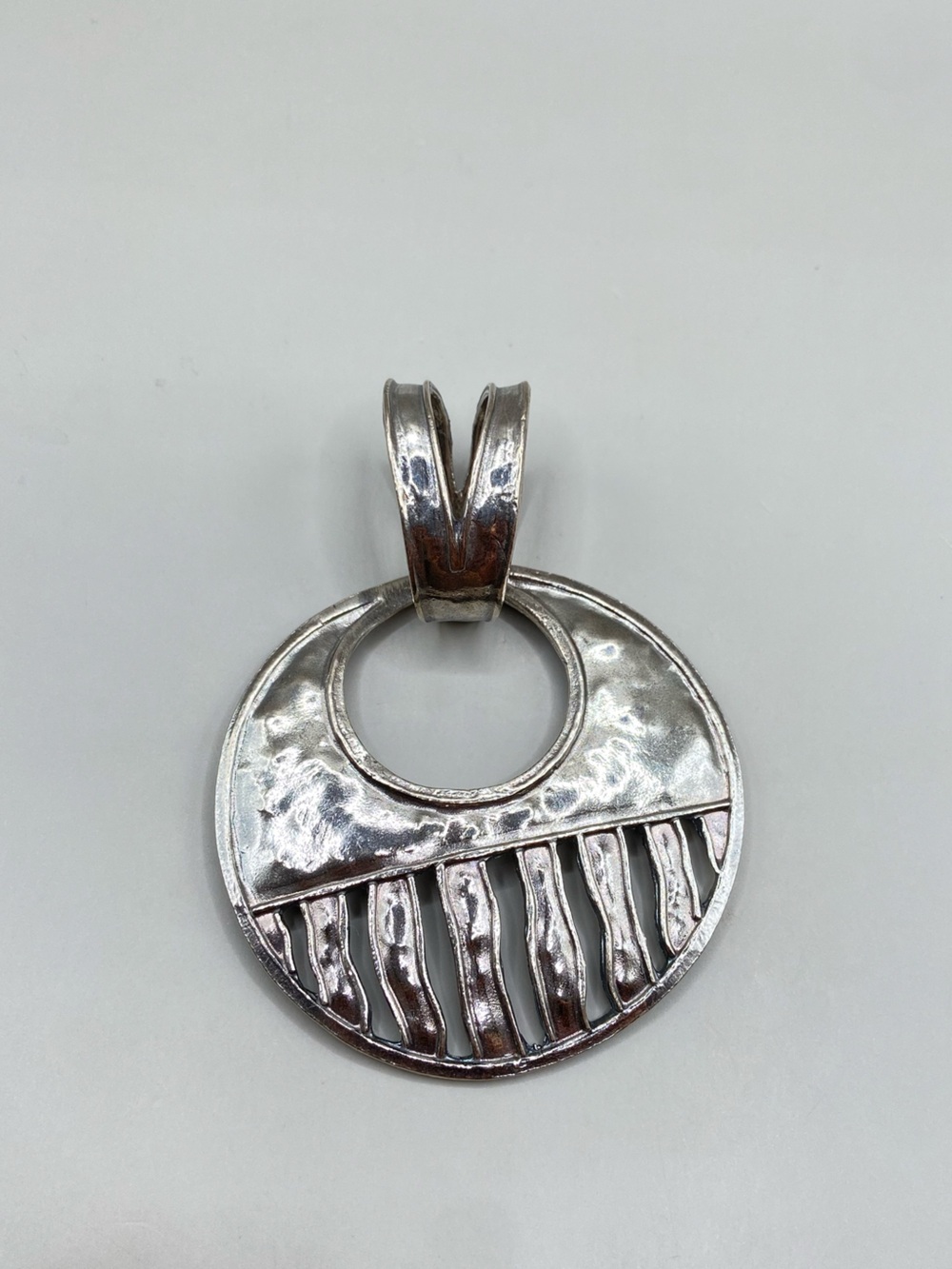 Silpada Silver Round Textured Pendant